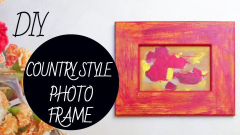  Country Style Handmade Photo Frame in Drybrush Technique 